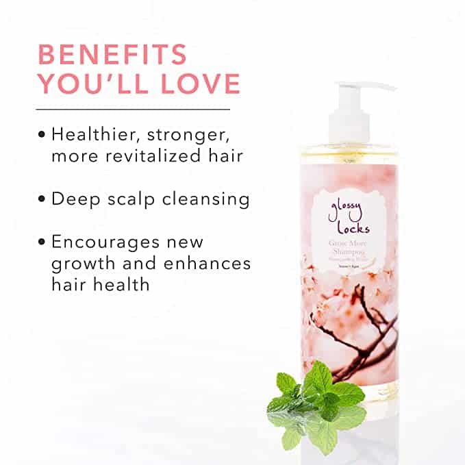 100% Pure - Glossy Locks Grow More Shampoo Benefits