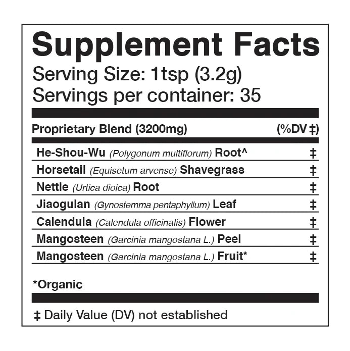 Supplement Facts of Anima Mundi COLLAGEN BOOSTER Powder Original Flavor