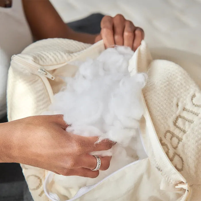 FLUFFY FIBER FILLING - Naturepedic PLA Pillow with Organic Fabric